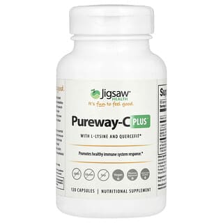 Jigsaw Health, Pureway-C（ピュアウェイ-C）Plus（プラス）、L-リジン＆Quercefit（ケルセフィット）配合、120粒