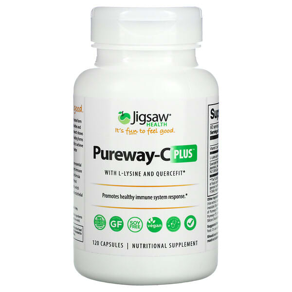 Jigsaw Health (جيكسو هيلث)‏, Pureway-C Plus مع ل-ليسين وكويرسفيت ، 120 كبسولة