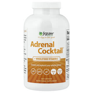 Jigsaw Health, Cóctel suprarrenal con vitamina C integral, 360 cápsulas