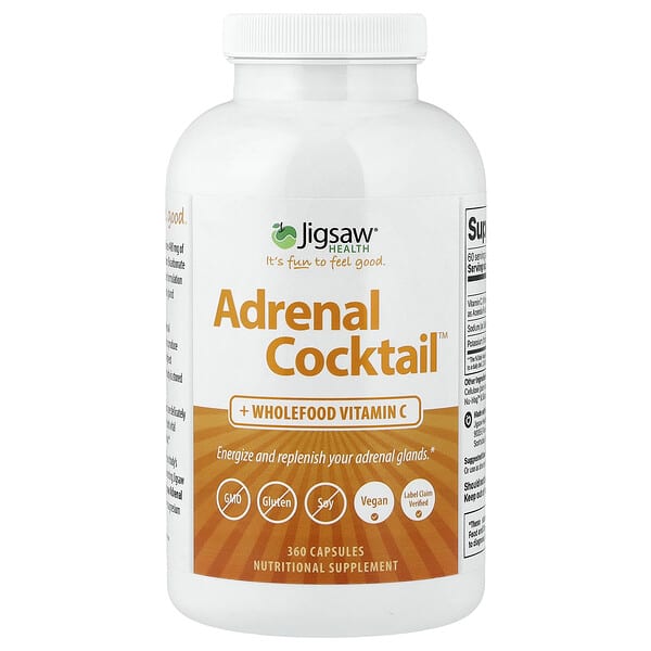 Adrenal Cocktail™ + Wholefood Vitamin C, 360 Capsules