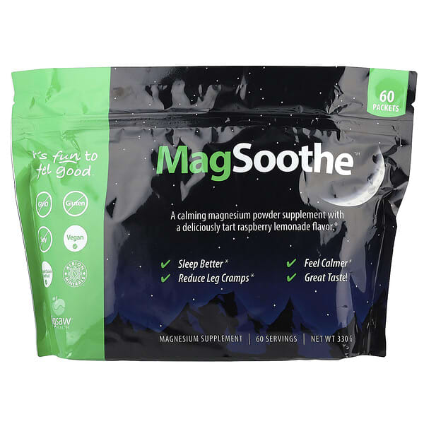 MagSoothe™, Tart Raspberry Lemonade, 60 Packets, 5.5 g Each