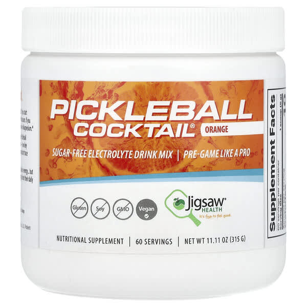 Jigsaw Health, Pickleball Cocktail®，無糖電解質混合飲品，橙味，11.11 盎司（315 克）