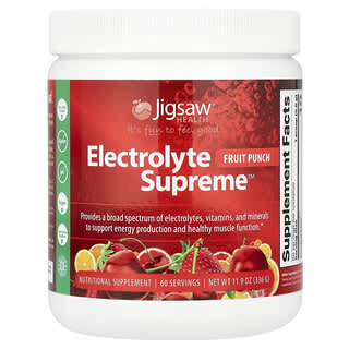 جيكسو هيلث‏, Electrolyte Supreme ™ ، كوكتيل الفواكه ، 11.9 أونصة (336 جم)