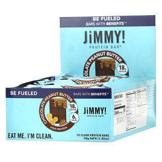 JiMMY!, Be Fueled Bars With Benefits，巧克力花生酱，12 根，每根 2.05 盎司（58 克）