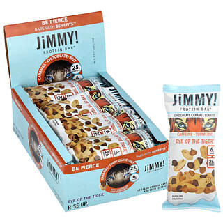 JiMMY!, Bars With Benefits™ протеиновый батончик, карамельный шоколад, 12 батончиков, 60 г