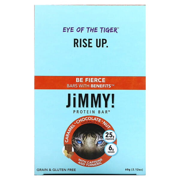 JiMMY!, ビーフィアース、Bars With Benefits（栄養サポートバー）、キャラメルチョコレートナッツ、プロテインバー12本、各60g（2.12オンス）