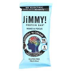 JiMMY!, Be Electric Barres aux bienfaits, Cookies 'N Cream, 12 barres protéinées, 58 g chacune