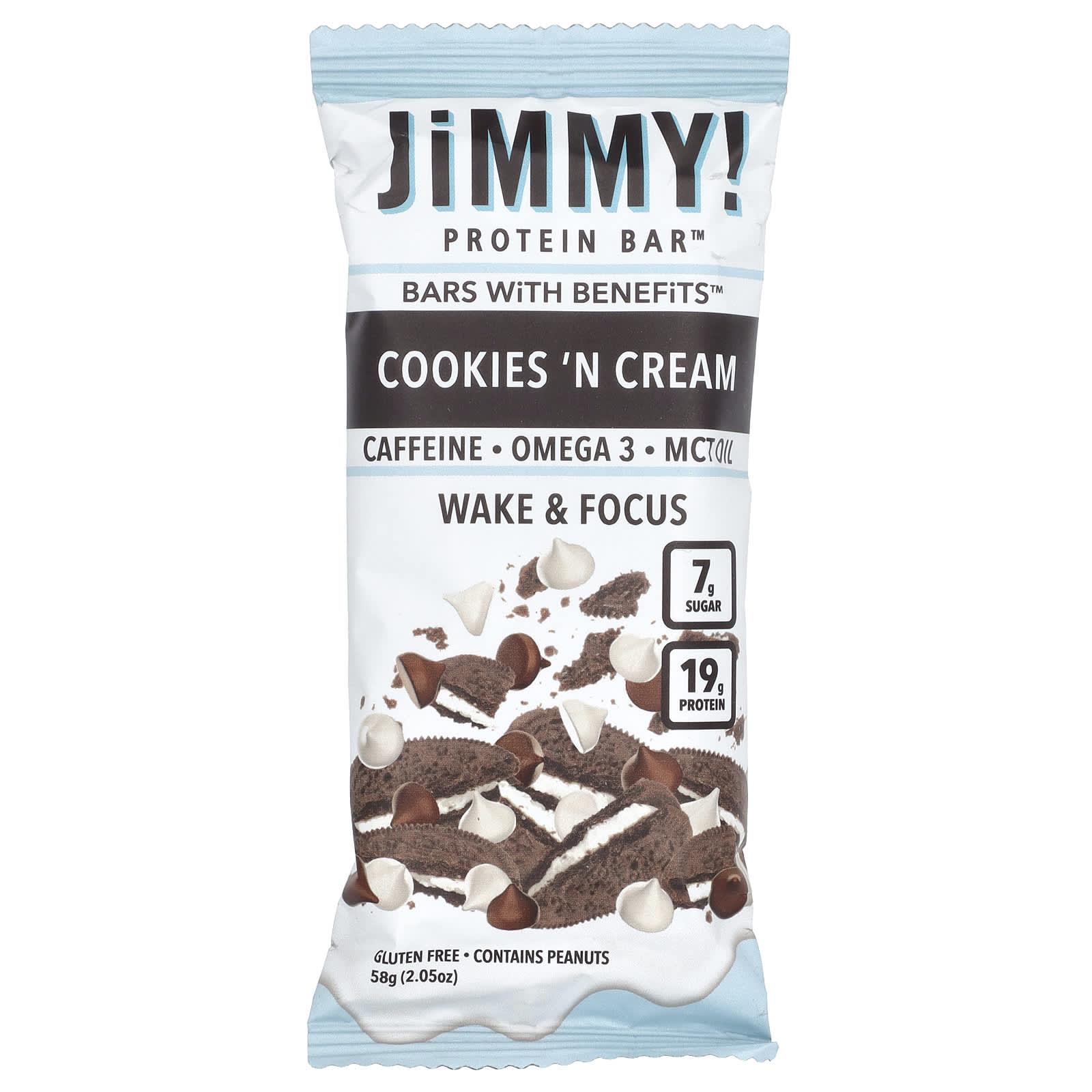 JiMMY!, Bars with Benefits, Protein Bar, Cookies 'N Cream, 4 Bars, 2.05 ...