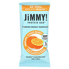 JiMMY!, Be Well Bars With Benefits, Immune Citrus Burst, 12 протеиновых батончиков, 45 г (1,58 унции)