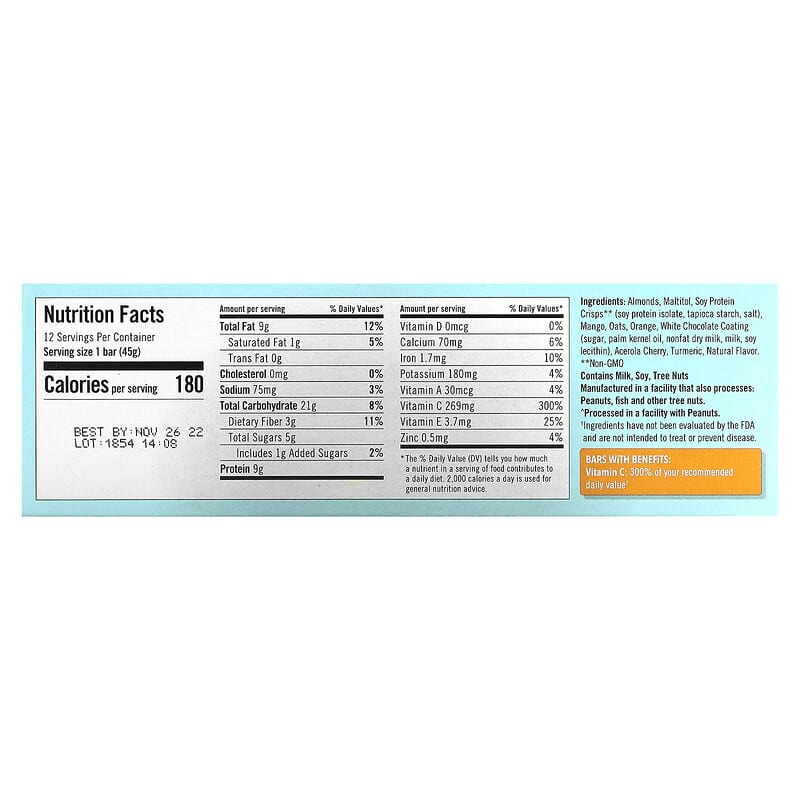 Breakfast Protein Variety Bars - 300 gm (10.58 oz) 6 x 50 gm (Box of 6  Bars) : Everything Else 