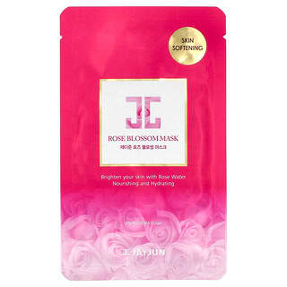 Jayjun Cosmetic, Mascarilla de belleza con flores de rosas, 1 lámina, 25 ml (0,84 oz. Líq.)