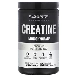 Jacked Factory, Essential Series, Creatine Monohydrate, Unflavored, 14.99 oz (425 g)