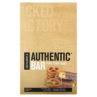 Jacked Factory, Barrita Authentic, Barrita de proteína, Fregadero de cocina`` 12 barritas, 60 g (2,12 oz) cada una