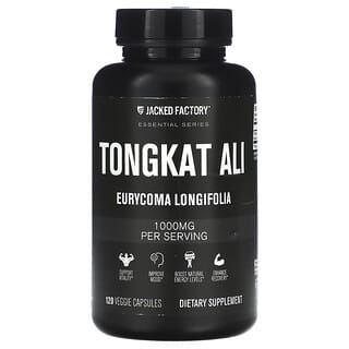Jacked Factory, Essential Series, Tongkat Ali, 1.000 mg, 120 pflanzliche Kapseln (500 mg pro Kapsel)