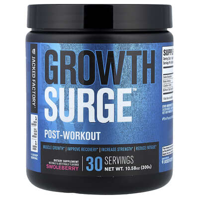 Jacked Factory, Growth Surge™, Post-Workout Formula, Swoleberry, 10.58 oz (300 g)