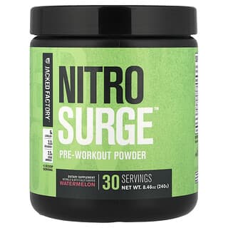 Jacked Factory, Nitro Surge™，鍛鍊前配方，西瓜味，8.46 盎司（240 克）