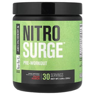 Jacked Factory, Nitro Surge, перед тренировкой, фруктовый пунш, 258 г (9,10 унции)