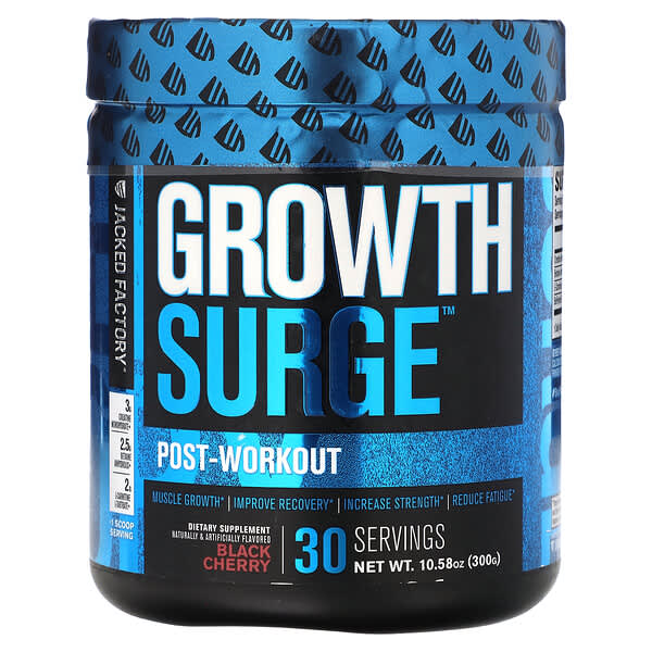 Jacked Factory, Growth Surge, PostWorkout, Black Cherry, 10.58 oz (300 g)