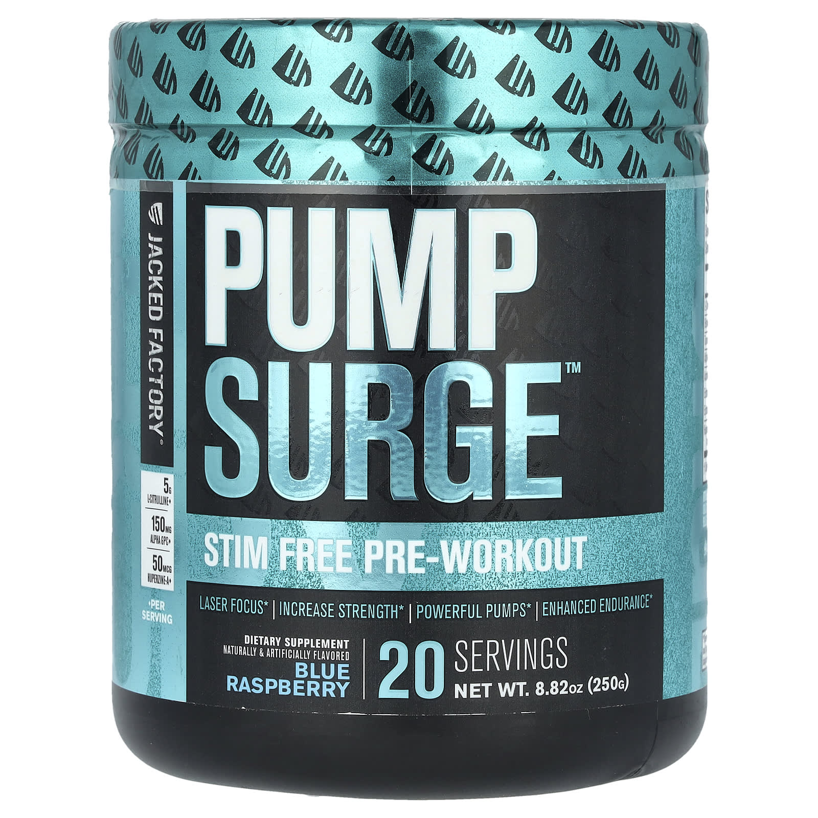 Jacked Factory Pump Surge™ Stim Free Pre Workout Blue Raspberry 8