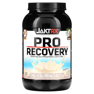 JAKTRX, Pro Recovery, Matriz proteica prémium, Vainilla francesa`` 908 g (2 lb)
