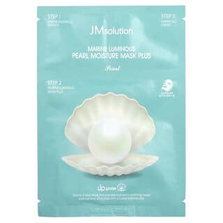 JM Solution, Mascarilla de belleza de humectación profunda con perlas marinas luminosas en 3 pasos, Perla, 1 set