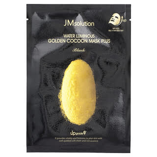 JM Solution, Water Luminous Golden Cocoon Beauty Mask Plus, Black, 1 Sheet, 45 g