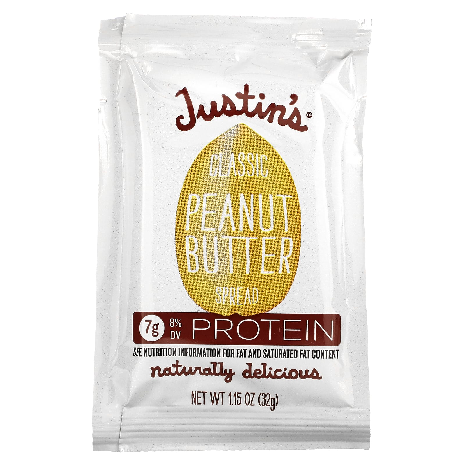 Justin S Nut Butter Classic Peanut Butter Spread Squeeze Packs Oz G Each