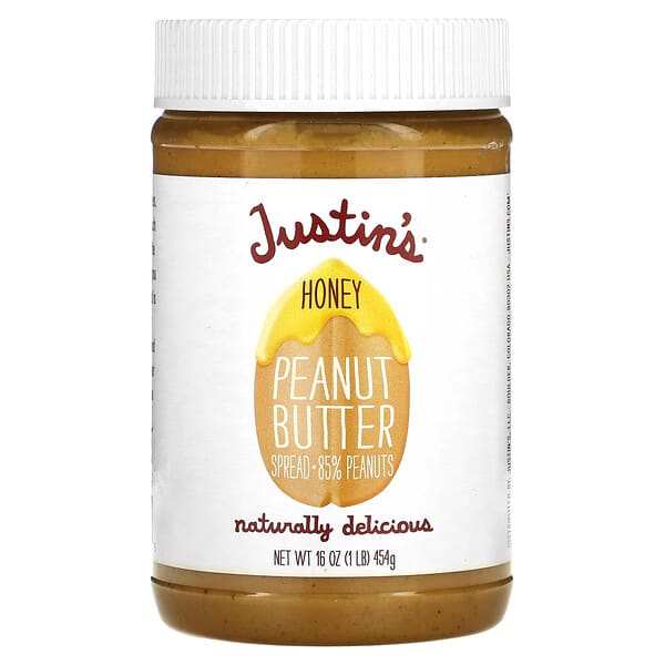 Justin's Nut Butter, ハニーピーナッツバターブレンド, 16オンス (454 g)