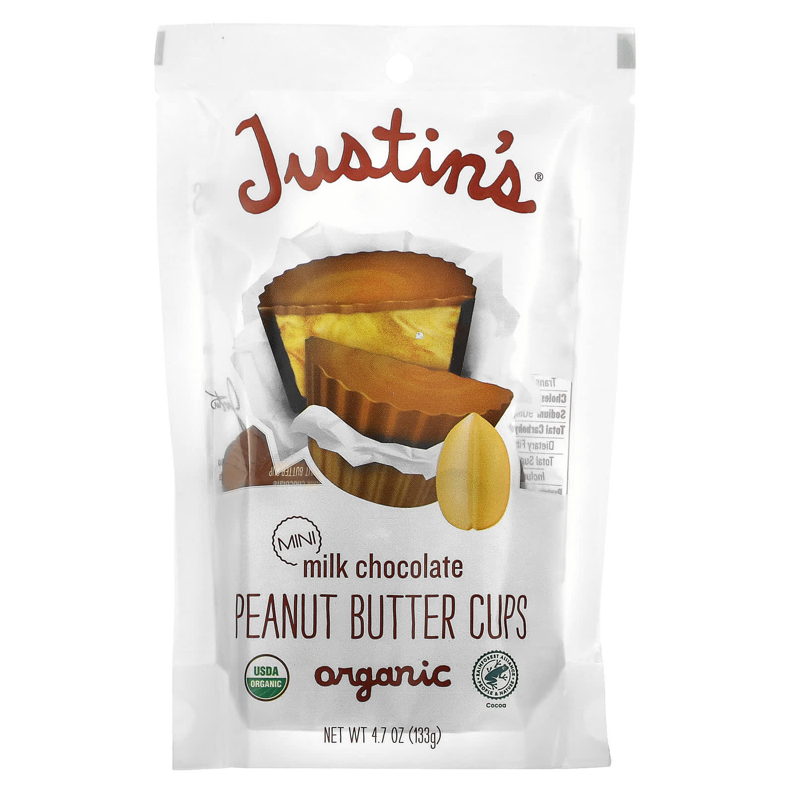 Justin's Nut Butter, Organic Mini Milk Chocolate Peanut Butter Cups, 4. ...