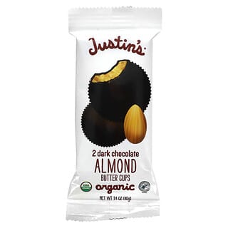 Justin's Nut Butter, Organic Dark Chocolate Almond Butter Cups, 2 Cups, 1.4 oz (40 g)