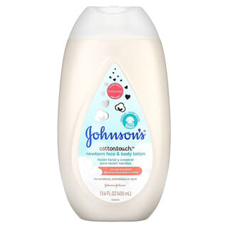Johnson's Baby, Cottontouch, Loción para el rostro y el cuerpo para recién nacidos, 400 ml (13,6 oz. Líq.)