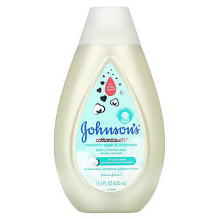 Johnson's Baby‏, Cottontouch, שמפו רחצה ושמפו לשטיפה בניילוד, 13.6 אונקיות נוזל (400 מ“ל)