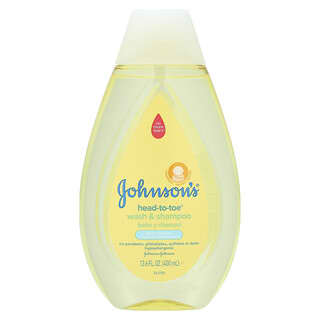 Johnson's Baby, Nettoyant et shampooing de la tête aux pieds, Nouveau-né, 400 ml