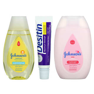 Johnson's Baby, Productos esenciales para el cuidado del bebé, Paquete de 3 productos