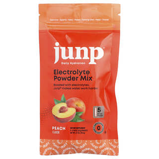 JUNP Hydration, Electrolyte Powder Mix, Peach, 5 Stick Packs, 0.14 oz (3.9 g) Each
