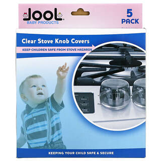 Jool Baby Products, Cubiertas transparentes para perillas de estufa, Paquete de 5