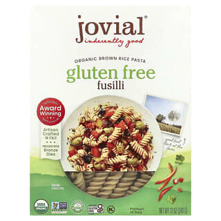 Jovial, Pasta de arroz integral 100 % orgánico, Fusilli, 12 oz (340 g)