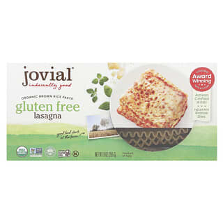Jovial, Pasta de arroz integral orgánico, Lasaña, 255 g (9 oz)
