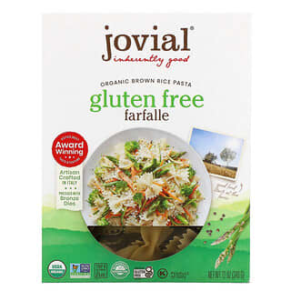 Jovial, Органическая паста (макаронные изделия) из коричневого риса, фарфалле, 12 унций (340 г)