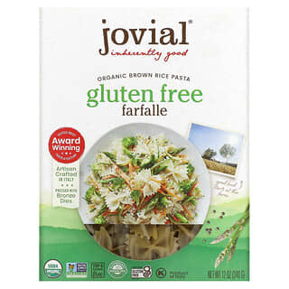 Jovial, Pasta de arroz integral orgánica, Farfalle, 12 oz (340 g)