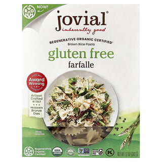 Jovial, Органическая паста из коричневого риса, Farfalle, 340 г (12 унций)