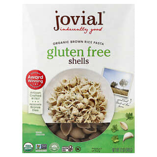 Jovial, Macarrão de Arroz Integral Orgânico, Conchas, 340 g (12 oz)
