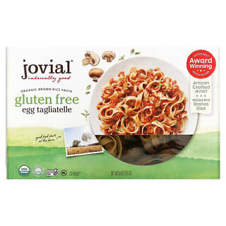 Jovial, Органическая паста из коричневого риса, яичный тальятелле, 255 г (9 унций)