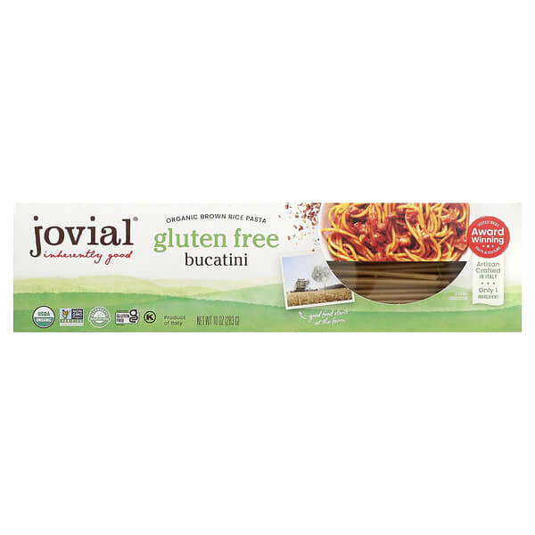 Jovial, Organik Kahverengi Pirinçli Makarna, Bucatini, 10 oz (283 g)