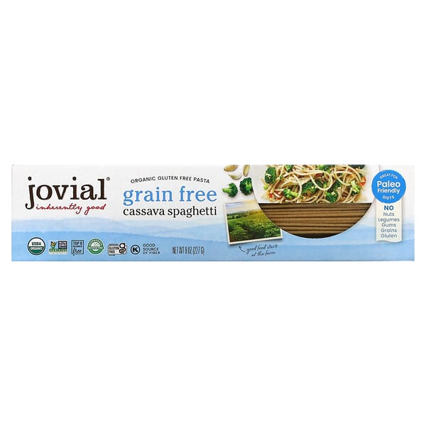 Jovial, Mandioca Orgânica Sem Grãos, Espaguete, 227 g (8 oz)