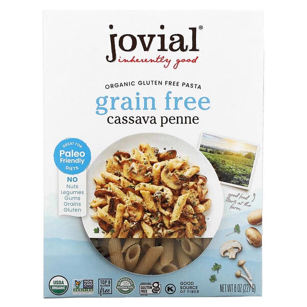 Jovial, 穀物不使用オーガニックキャッサバパスタ、ペンネ、227g（8オンス）