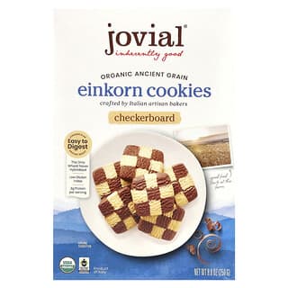 Jovial, Cookies de Einkorn Orgânicos, Xadrez, 8,8 oz (250 g)