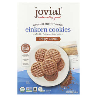 Jovial, Bio Einkornkekse, knuspriger Kakao, 250 g