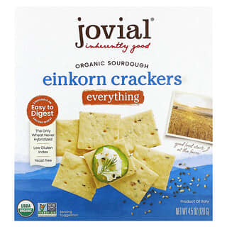 Jovial, Biscuits de petit épeautre au levain biologique, Tout, 128 g