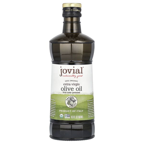 Jovial, 100% Organic Extra Virgin Olive Oil, 16.9 fl oz (500 ml)